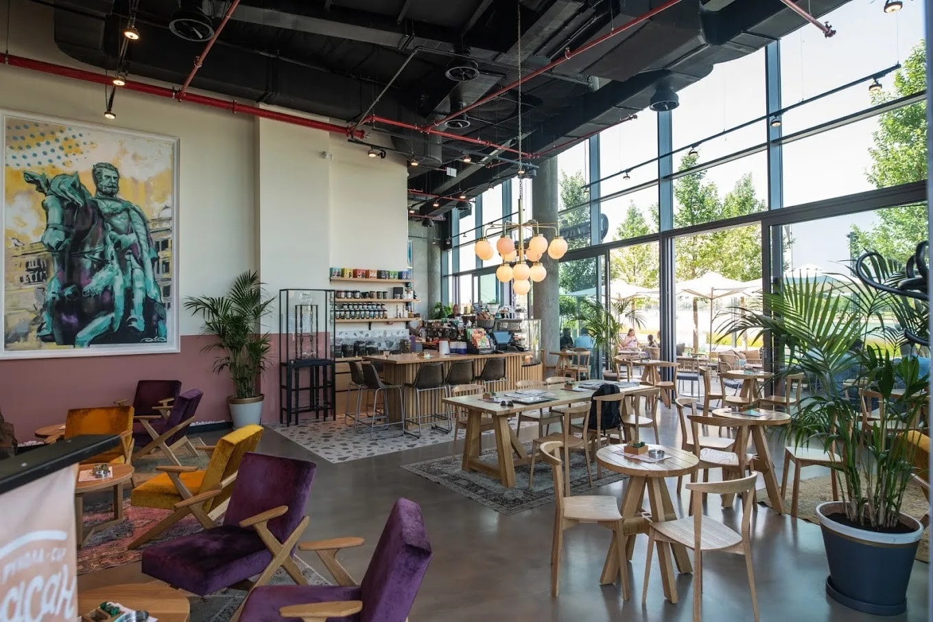 Kafeterija interior at Belgrade Waterfront