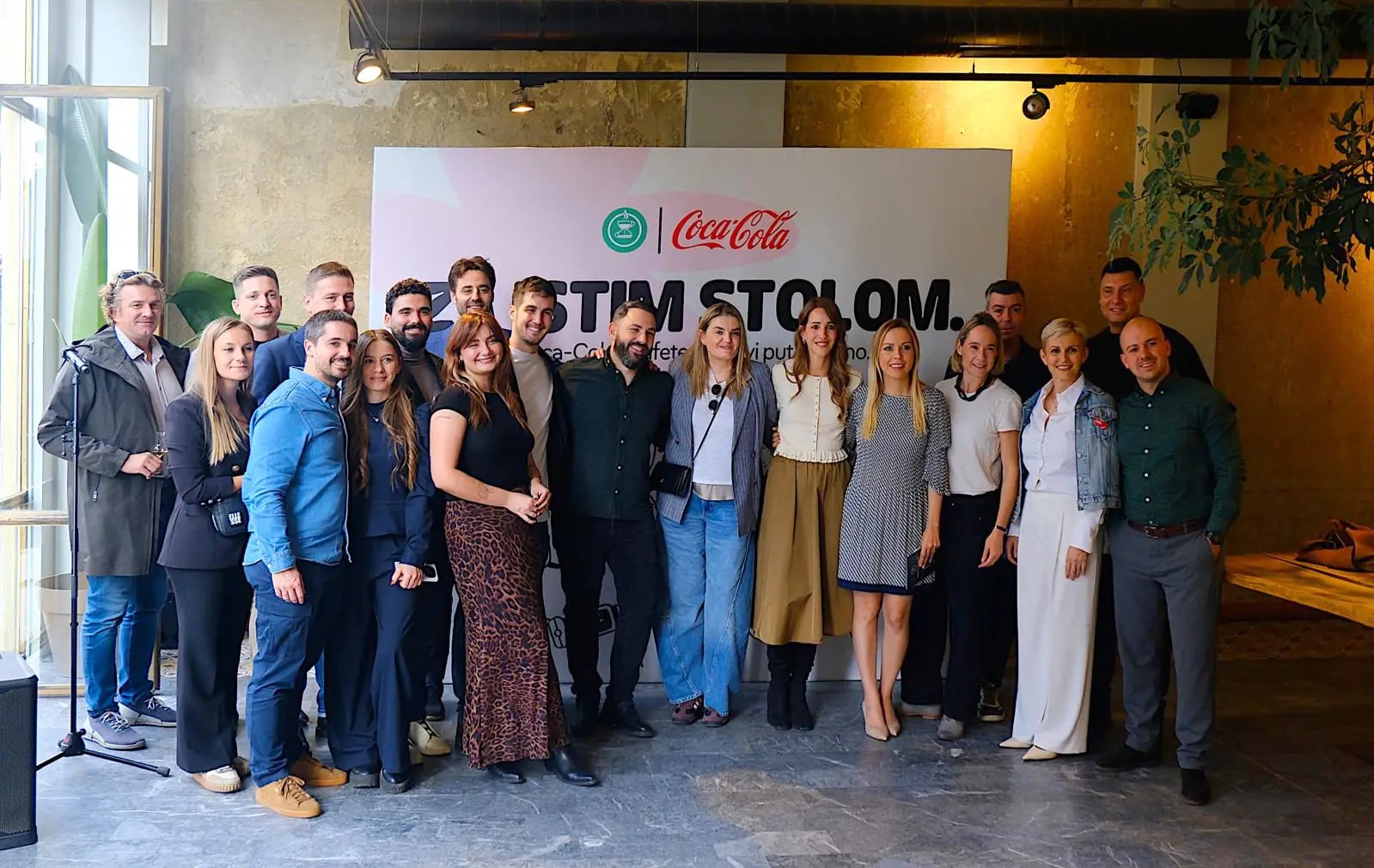 The Kafeterija and Coca-Cola teams at the partnership launch